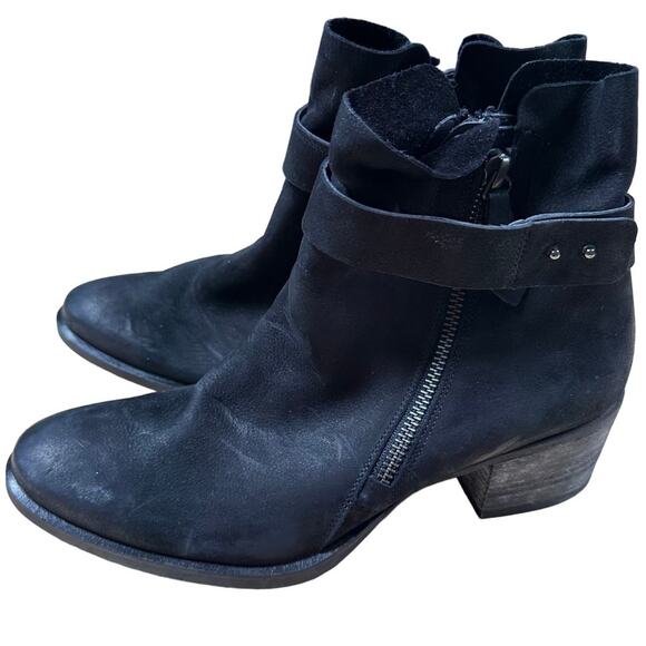 Paul Green NWOB Dallas Nubuck Suede Black Leather Ankle Bootie Size 5.5 (US 8) - Picture 6 of 10